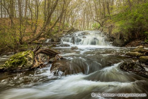 Bass Brook Falls on Bass Brook, Newington, Connecticut