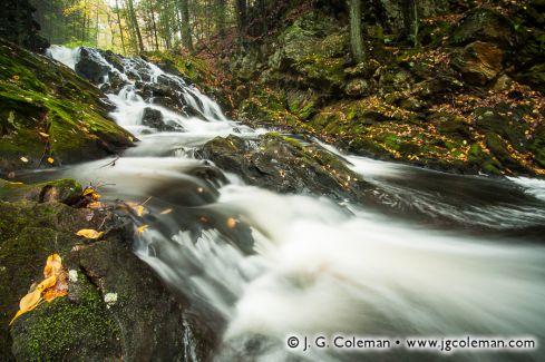 Upper Burlington Falls on Bunnell Brook, Burlington, Connecticut