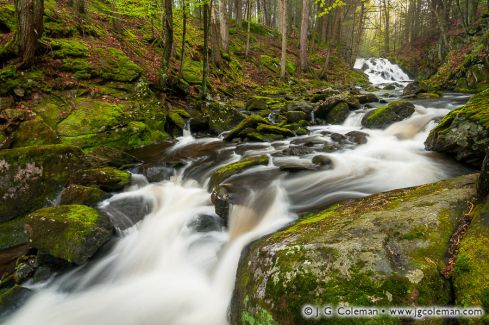 Upper Burlington Falls on Bunnell Brook, Burlington, Connecticut