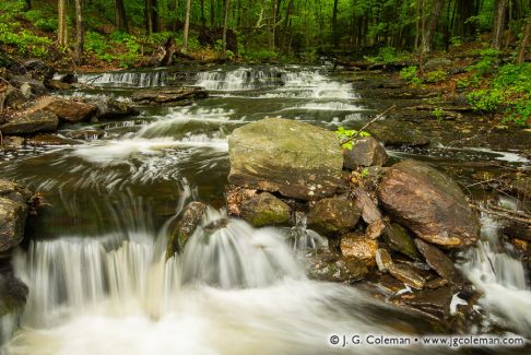 Clark Creek Falls on Clark Creek, Haddam, Connecticut