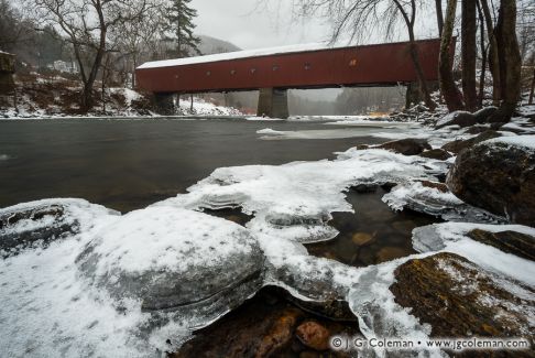 West Cornwall Covered Bridge on the Housatonic River, Cornwall, Connecticut