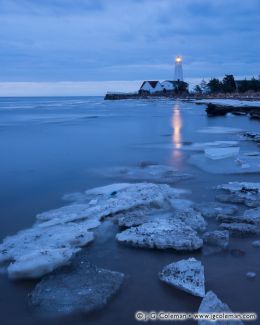 Lynde Point Lighthouse on Long Island Sound, Old Saybrook, Connecticut