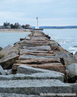 Lynde Point Lighthouse on Long Island Sound, Old Saybrook, Connecticut