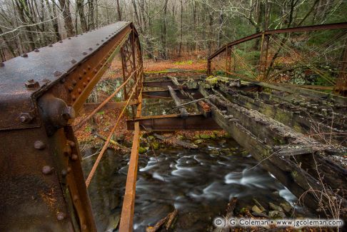 Old Sheffield Street Bridge over Hancock Brook, Mattatuck State Forest, Waterbury, Connecticut