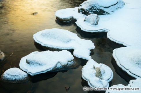 Icy River at Dawn, Connecticut's Litchfield Hills