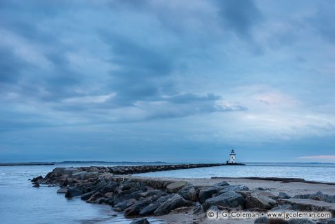 Saybrook Breakwater Lighthouse off Lynde Point, Old Saybrook, Connecticut