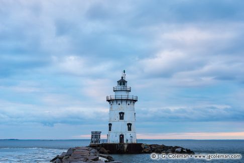 Saybrook Breakwater Lighthouse off Lynde Point, Old Saybrook, Connecticut