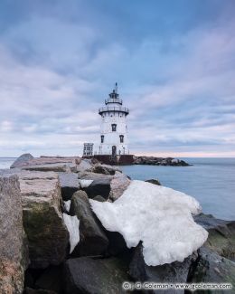 Saybrook Breakwater Lighthouse off Lynde Point, Old Saybrook, Connecticut