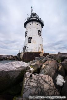 Saybrook Breakwater Lighthouse off Lynde Point, Old Saybrook, Connecticut