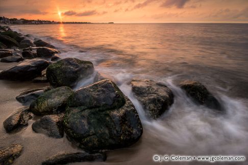 West Beach along Westbrook Harbor, Westbrook, Connecticut