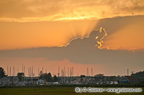 Marina on the Patchoque River near Westbrook Harbor, Westbrook, Connecticut